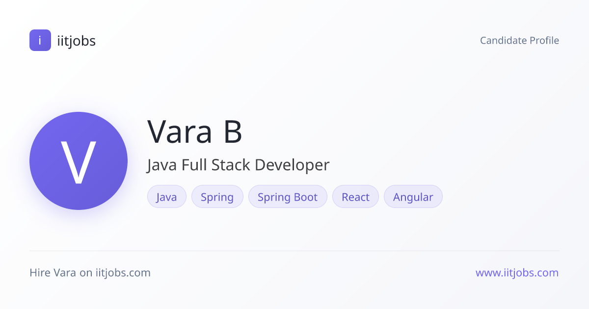 Vara Bhavya Sri Malli — Java Full Stack Developer in Daytona Beach ...