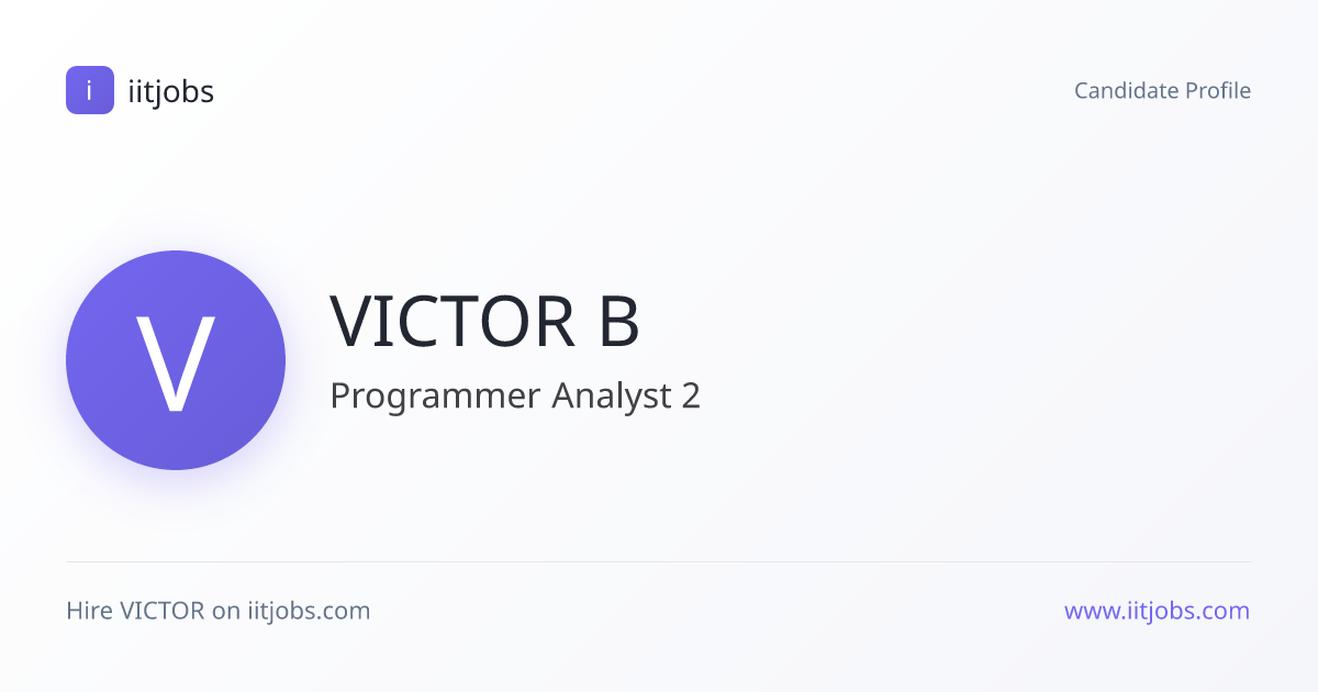 VICTOR BANAAG — Programmer Analyst 2 in Omaha | iitjobs